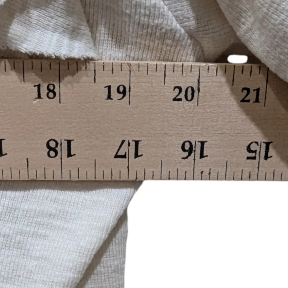 Anthropologie Pilcro Cozy Popover Ruffled V-Neck Blouson Sleeve Top (S) - Picture 8 of 9